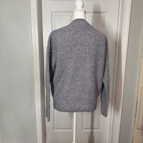 Rachel Roy Womens Sweater Medium Gray Crew Neck Knit Pullover Cozy Casual‎ - Picture 3 of 8